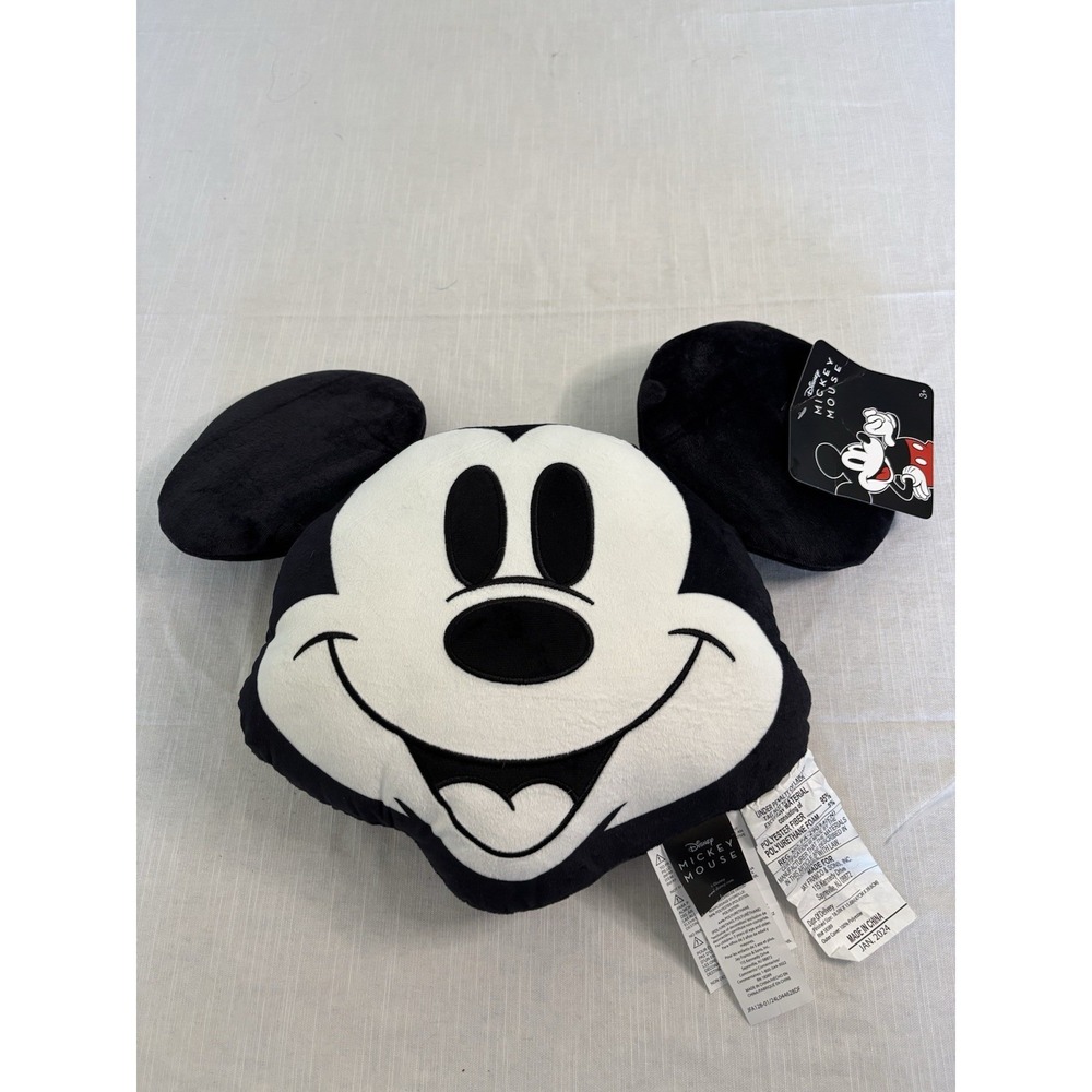 Disney Mickey Mouse Head Plush Pillow Face Stuffed Toy